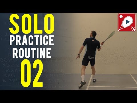 Squash Drills: Solo Practice Routine 02 - The Double Cross: Height Awareness & Short Swing Technique