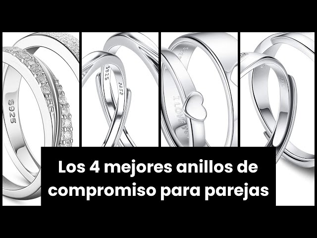 Vídeo relacionado con Meissa Anillos Promesa Alianzas de Plata Pareja Solitario Plata de ley 925 Mujer Ajustable Anillo de Compromiso Boda para Pareja Novios Regalo de San Valentín Aniversario, Oro (Juego de dos anillos)