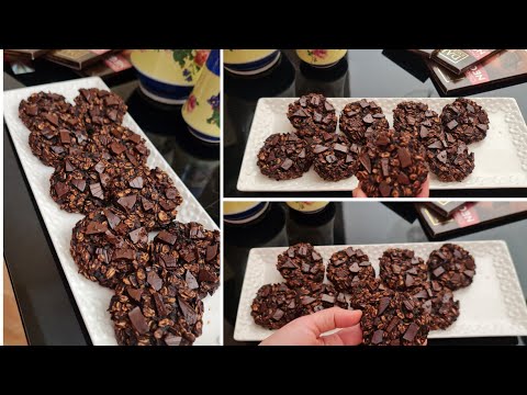 كوكيز صحي💪عالي البروتين بلا سكر لا دقيق ولا بيض ،وصفة صحية بمكونات فكل بيت ,double chocolat cookies