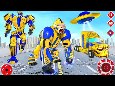 Angry Gorilla Destroying the City