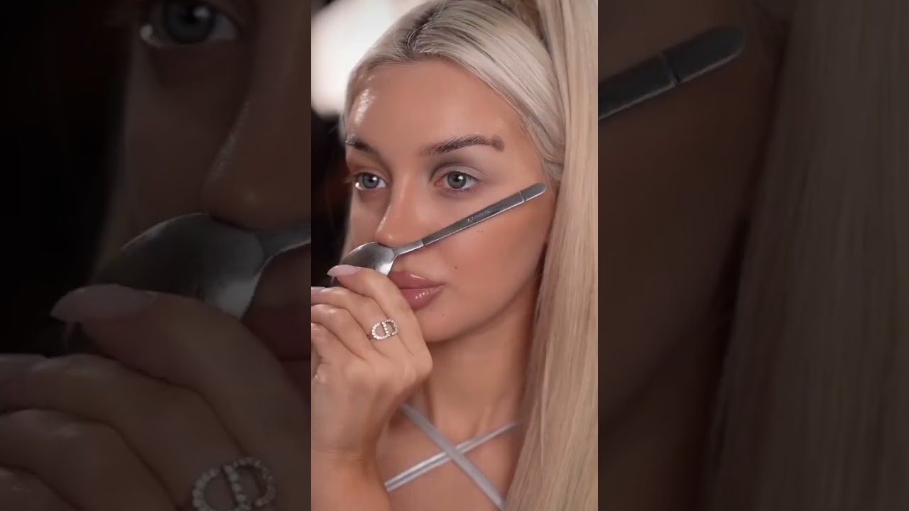 Spoon Hooded eyes Hack tutorial#makeuptutorial #softglamlook #trending #hack #shortvideo #shorts