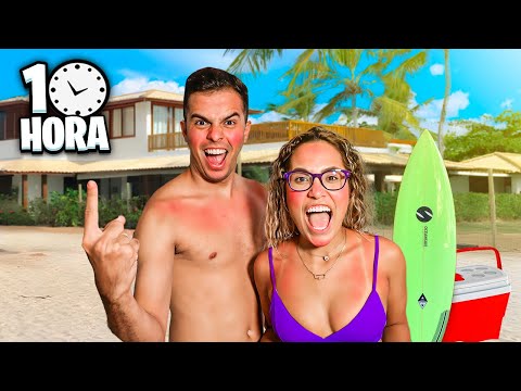 PASSAMOS 24 HORAS EM UMA MANSÃO DE PRAIA! - VÍDEO DE UMA HORA! - MUITO ÉPICO!