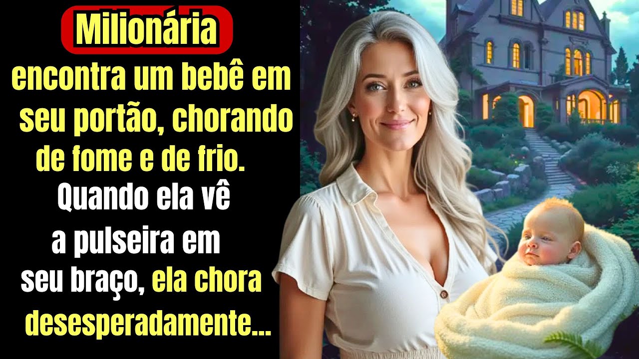 Milionária encontra um bebê em seu portão, chorando de fome e de frio. Quando ela vê a pulseira...