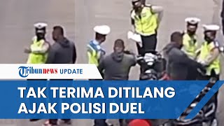 Viral Video Pria Ajak Duel & Maki Polisi di Jaksel, Tak Terima Ditilang seusai Terobos Jalur Busway