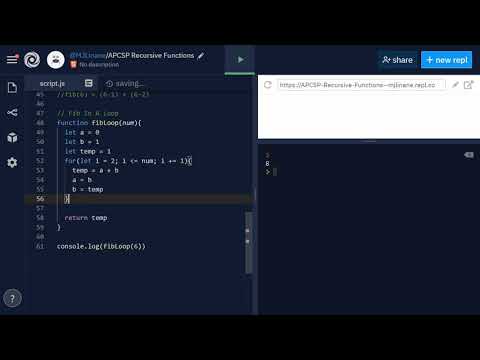 Javascript Recursion Part 2 Fibonacci