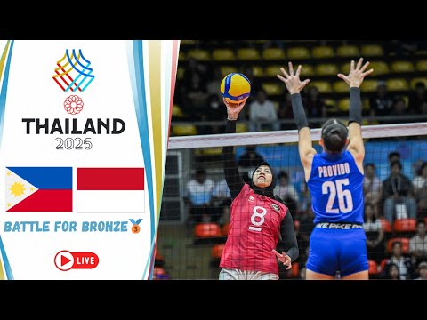 Philippines 🇵🇭vs🇮🇩 Indonesia Battle for Third | SEA Games Women's Volleyball 2025 |Bangkok, Thailand