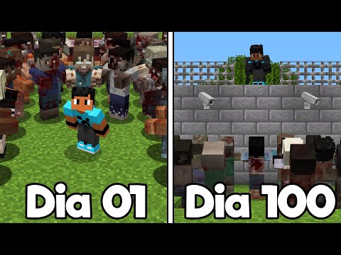 Sobrevivi 100 DIAS no APOCALIPSE ZUMBI no Minecraft - O FILME