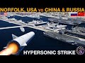 Chinese & Russian Carrier Groups vs Norfolk Naval Base, US East Coast (WarGames 129) | DCS
