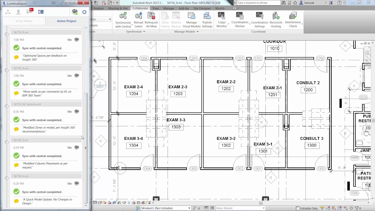 Accessing The Communicator Tool in Collaboration for Revit