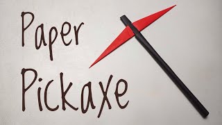 How to make a pickaxe from A4 paper  folding instr