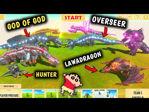 GOD OF GOD vs OVERSEER in ARBS | Animal Revolt Battle Simulator | GOD vs LAWADRAGON vs FIREGOD