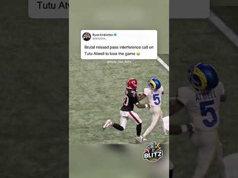 Brutal holding call missed of Tutu Atwell to setup a game tying field goal #rams #tutuatwell