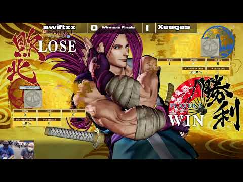 swiftzx (Kyoshiro/Haohmaru) vs Xeagas (Sogetsu) - Samurai Shodown - Animazement 2022