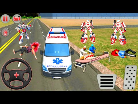 Ambulance Robot Car Transformer - Emergency Robot City Rescue Simulator_#07 || Simulator Master
