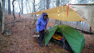Camping In HEAVY RAIN + Tent & Tarp !!