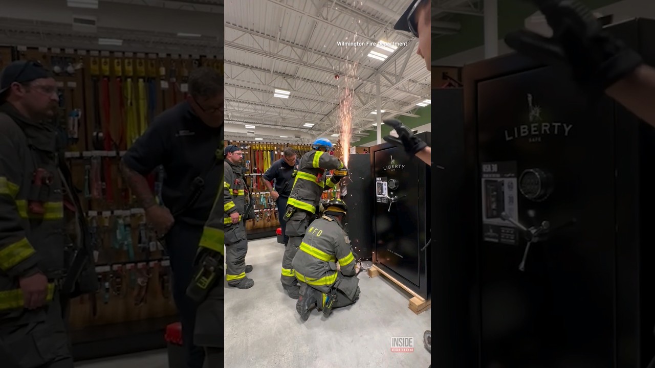 Little Girl Rescued After Getting Locked in Safe #shorts