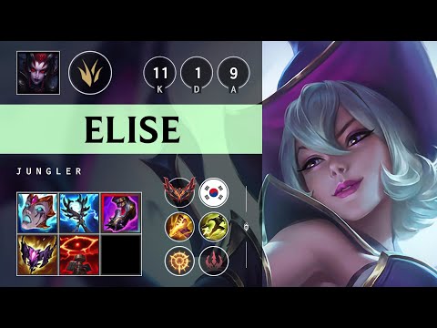 Elise Jungle vs Nidalee - KR Grandmaster Patch 25.15