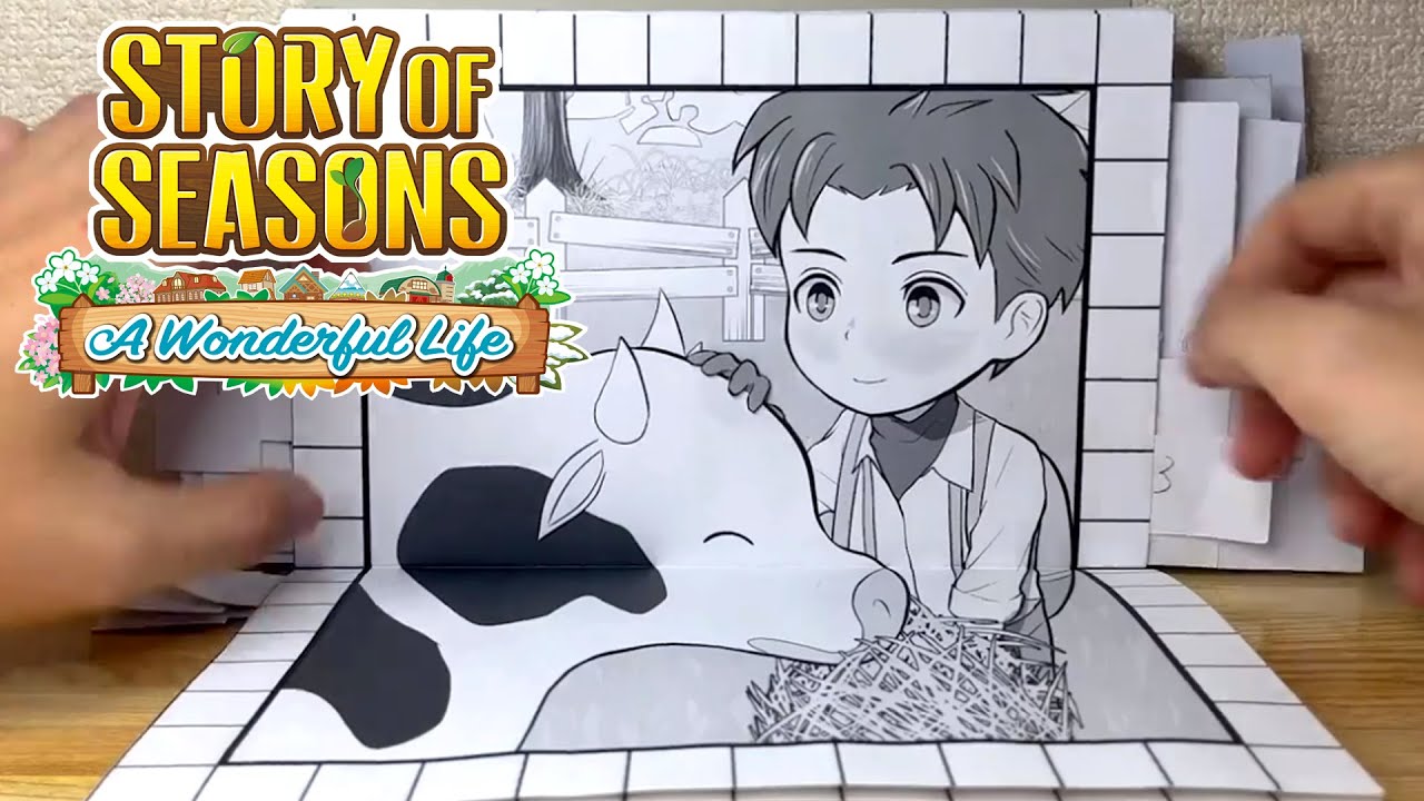 STORY OF SEASONS: A Wonderful Life - Papercraft Release Date Trailer - YouTube