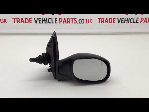 Fits Peugeot 206 1998-2009 Door Wing Mirror Manual Black Driver Side video