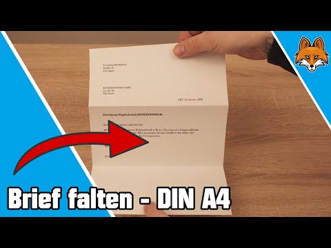 Brief falten - DIN A4 für den Briefumschlag 📩📑