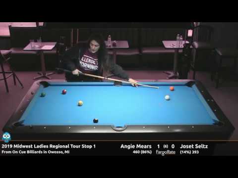 Angie Mears vs Joset Seltz (Semifinals) - 9 Ball - 2019 MLRT Stop #1