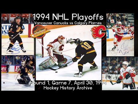 1994 R1G7 Calgary Flames vs Vancouver Canucks. (Pavel Bure vs Theoren Fleury). HD VHS-Digital