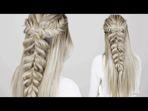 Half-up Half-down Hairstyle | Fishtail into Pull...
