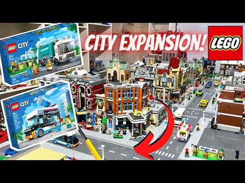Massive LEGO City Expansion Underway! Plus Lego City Slushy Van & Recycle Truck Reviews!