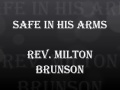 Safe in His Arms