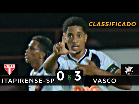 CLASSIFICADO | Itapirense-SP 0 x 3 Vasco - Melhores Momentos (HD) - Copa São Paulo 2020