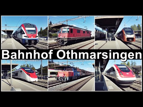 Zug um Zug!!! Viele Güterzüge beim Bahnhof Othmarsingen, Kanton Aargau, Schweiz 2022