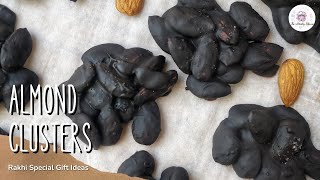 Only 2 Ingredients Chocolate Dessert |Chocolate Almond Clusters |Rakhi Special Gift Idea #shorts