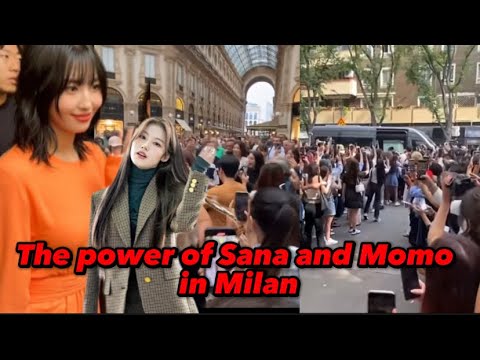 Sana and Momo at Milan Fashion Week