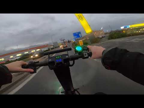 Dualtron X riding with a seat.