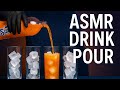 ASMR Sunkist Orange Soda Pop Pour Into Ice Glasses Relaxing Soda Sounds