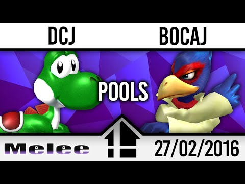 Melee @ Fragsoc Pools - DCJ (Yoshi) vs Bocaj (Falco)