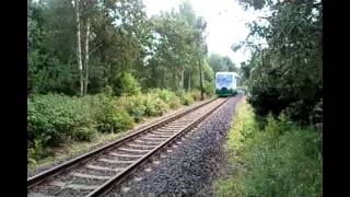 preview picture of video 'Regiosprinter der Vogtlandbahn zwischen Auerbach und Rodewisch'
