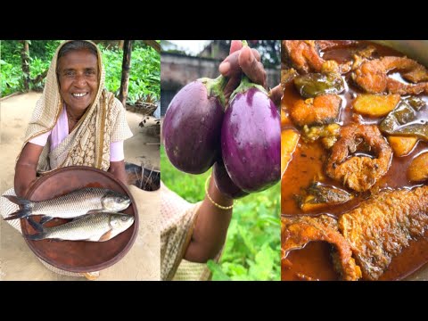Rui Fish Baingan Curry | Traditional Bengali Recipe | village food
