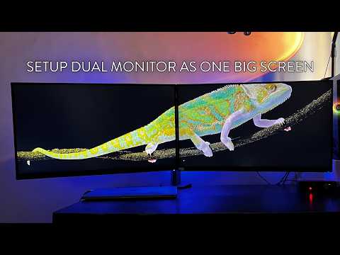 Setup Dual Monitor As One Screen | Dual Monitor as one BIG Ultrawide Screen