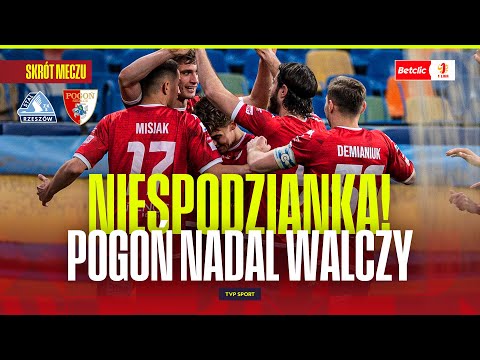 SKRÓT: STAL RZESZÓW - POGOŃ SIEDLCE. NIESPODZIANKA! OSTATNIA DRUŻYNA LIGI WALCZY! | BETCLIC 1 LIGA