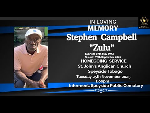 Funeral Service for Stephen Campbell "Zulu" Tue 25th Nov.2025 @ 1:00pm St. John's Anglican Speyside