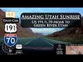 Stunning Utah Sunrise on US 191 to Green River in Beautiful 4K Ultra HD