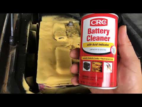 CRC Battery Cleaner with Acid Indicator Review and Demonstration. 05023