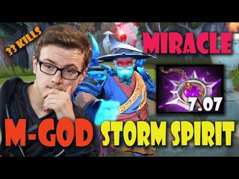 Miracle  Storm spirit Imba  33 Kills New Item Nullifier Patch 7.07 Ball Lightning Bomb with Shiva