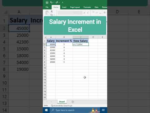 Salary increment #hack #viralshorts #trendingshorts #excel365 #increment #exceltutorial #soths