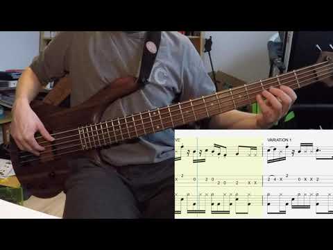 GrooveCell - Bass & Drum Grooves - funk_0007 (Video & Score) - 85 bpm - 4/4
