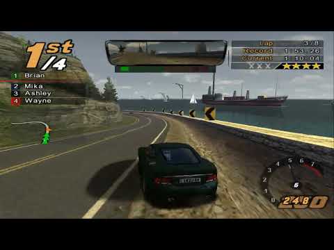 Need for Speed: Hot Pursuit 2, 8 Laps Coastal Parklands II - Aston Martin V12 Vanquish NFS Edition
