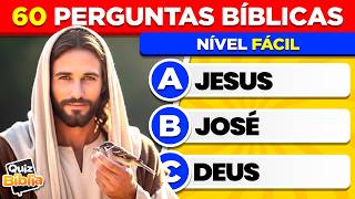 60 Perguntas Bíblicas: Duvido Você Acertar Todas as Fáceis! 😱✝️ | Quiz Bíblico