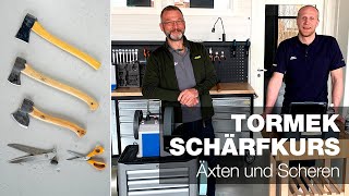 Schärfen von Äxten und Scheren | Teil 2 | Tormek Live Schärfkurs