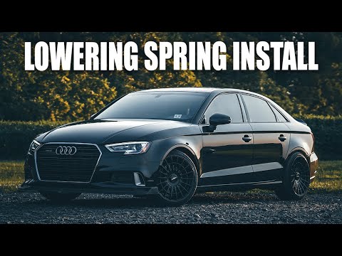 2017 Audi A3 Lowering Springs Install - Perfect Daily Height!!